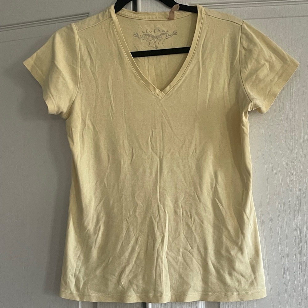 Women’s yellow 100% cotton T-shirt